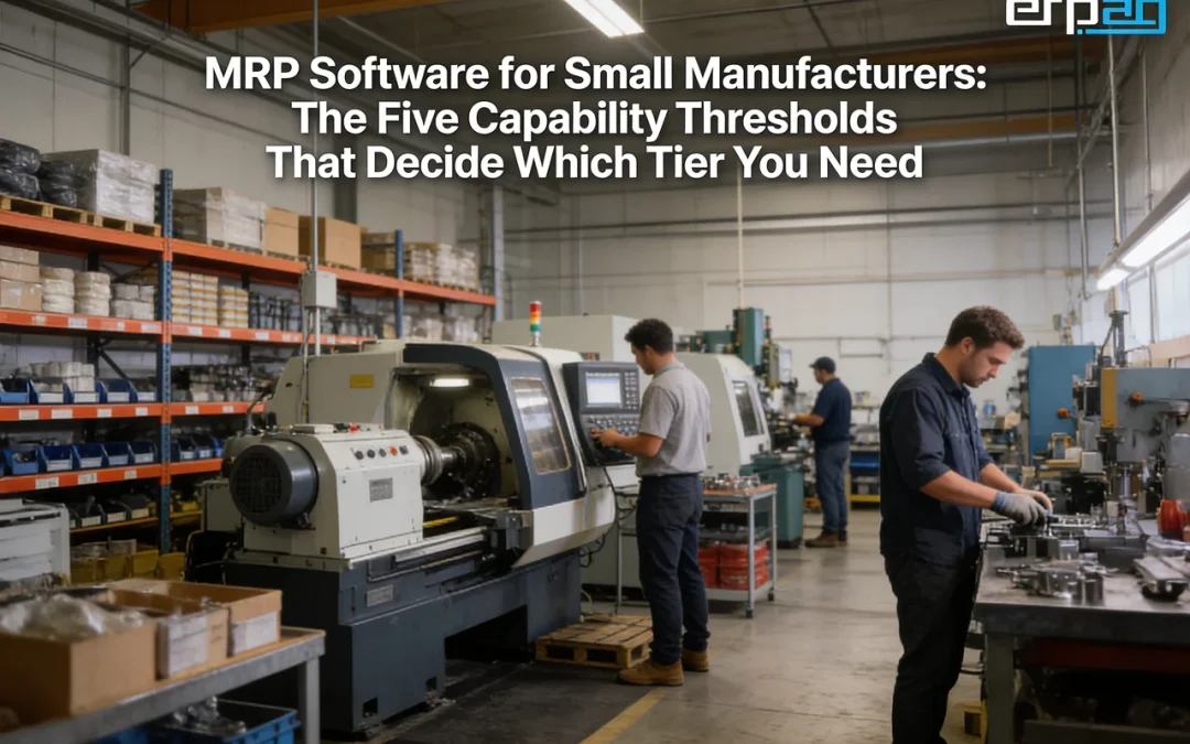 MRP Software for Small Manufacturers: The Five Capability Thresholds That Decide Which Tier You Need